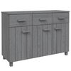 vidaXL Aparador HAMAR madera maciza pino gris oscuro 113x40x80 cm