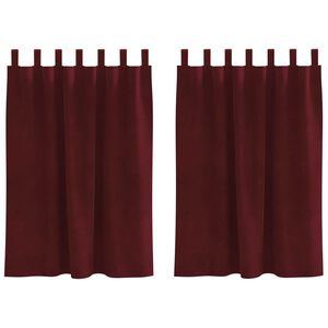 vidaXL Cortinas opacas 2 pcs Rojo vino 140 x 140 cm Terciopelo