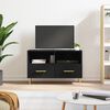vidaXL Mueble para TV madera contrachapada negro 80x36x50 cm