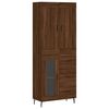 vidaXL Aparador alto madera contrachapada marr&oacute;n roble 69,5x34x180 cm