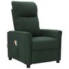 vidaXL Sill&oacute;n de masaje el&eacute;ctrico tela verde oscuro