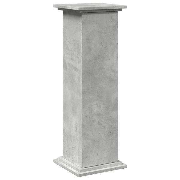 vidaXL Pedestal expositor con almacenaje gris hormig&oacute;n 31x30x90 cm