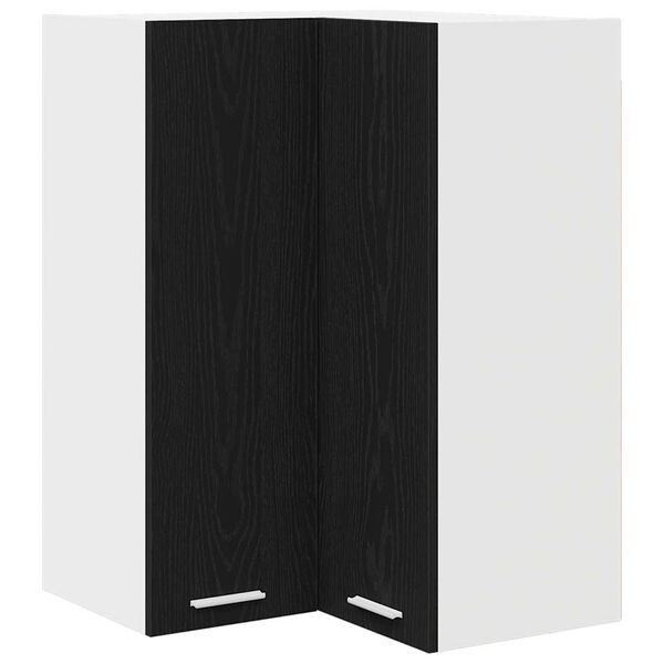 vidaXL Mueble colgante Roble Negro y 57 x 57 x 80 cm