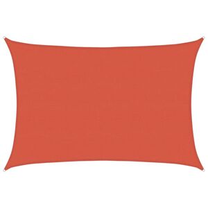vidaXL Toldo de vela HDPE terracota 160 g/m&sup2; 5x7 m