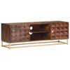vidaXL Mueble para TV de 124x29x45 cm, madera maciza de mango