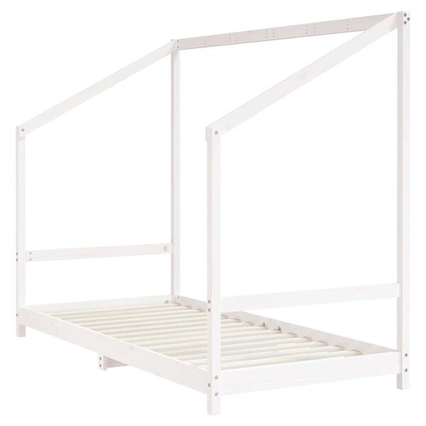 vidaXL Estructura de cama para ni&ntilde;os madera de pino blanco 90x190 cm