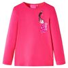 Camiseta infantil de manga larga rosa brillante 104