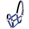 vidaXL Cabezadas de caballo nylon tama&ntilde;o percher&oacute;n azul 2 unidades