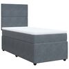 vidaXL Cama box spring con colchón terciopelo gris oscuro 80x200 cm