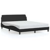 vidaXL Estructura de cama Dover cuero sint&eacute;tico negro 152x203cm