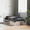 vidaXL Estructura cama sin colchón con cabecero metal blanco 75x190 cm