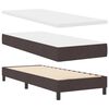 vidaXL Cama tipo Box Spring con colch&oacute;n Marr&oacute;n Oscuro 80 x 200 cm tela