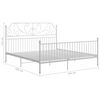 vidaXL Estructura de cama sin colch&oacute;n metal blanco 200x200 cm