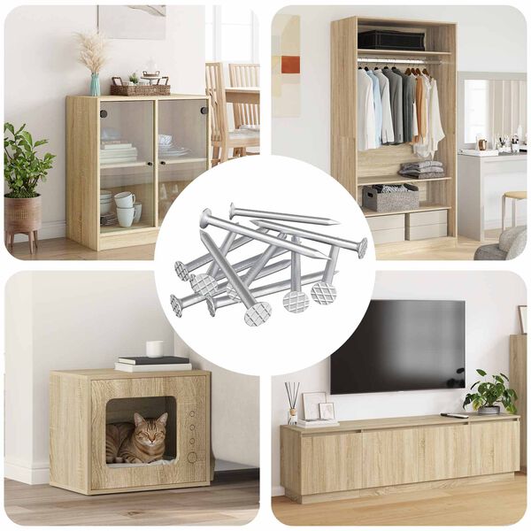 vidaXL Clavos para Madera 100000 pcs Plateado Metal