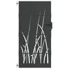 vidaXL Puerta de jard&iacute;n con cerradura Negro 85 x 200 cm