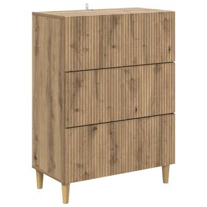 vidaXL Cajonera Roble Artesanal 66 x 34,5 x 90 cm Madera de Ingenier&iacute;a