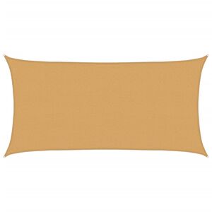 vidaXL Toldo de vela rectangular HDPE arena 160 g/m&sup2; 2x3,5 m