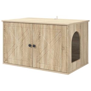 vidaXL Casa para Gatos Sonoma 85 x 55 x 50,5 cm Madera de ingenier&iacute;a