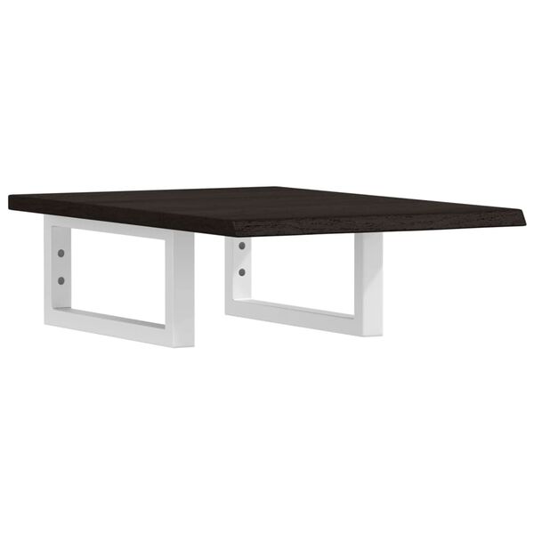 vidaXL Estante de lavabo de pared de acero y madera maciza de roble