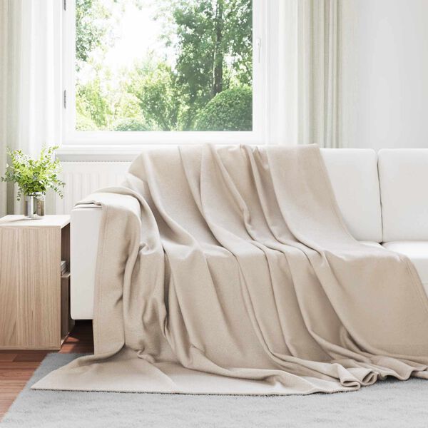 vidaXL Mantitas de Sof&aacute; 6 pcs Beige 270 x 240 cm Lana