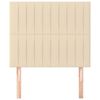 vidaXL Cabecero de cama de tela color crema 100x5x118/128 cm