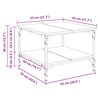 vidaXL Mesa de centro madera de ingenier&iacute;a roble ahumado 55x55x40 cm