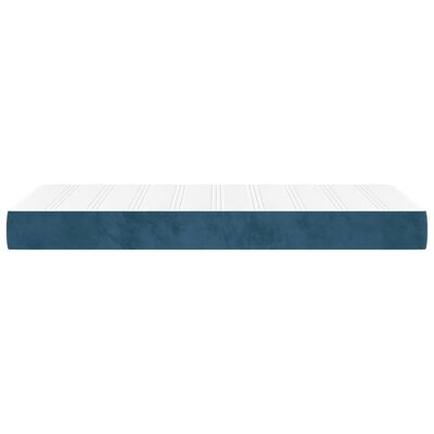 vidaXL Colchón muelles ensacados terciopelo azul oscuro 120x190x20 cm