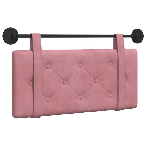 vidaXL Cabecera Colgante Rosa 100 x 55 x 5 cm Terciopelo