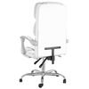 vidaXL Silla de oficina reclinable cuero sint&eacute;tico blanco