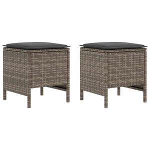 vidaXL Reposapi&eacute;s de Jard&iacute;n 2 Pieza Gris y Gris Oscuro 38 x 38 x 45 cm
