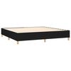 vidaXL Cama box spring colch&oacute;n y luces LED tela negro 200x200 cm