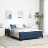 vidaXL Cama tipo Box Spring con colchón Azul 160 x 200 cm tela