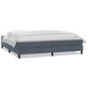 vidaXL Cama box spring con colch&oacute;n terciopelo gris oscuro 180x210 cm