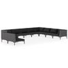vidaXL Muebles de jard&iacute;n 10 pzas y cojines rat&aacute;n sint&eacute;tico gris oscuro