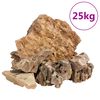 vidaXL Piedras de drag&oacute;n marr&oacute;n 25 kg 5-30 cm