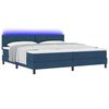 vidaXL Cama tipo Box Spring con colch&oacute;n con LED Azul 200 x 200 cm tela