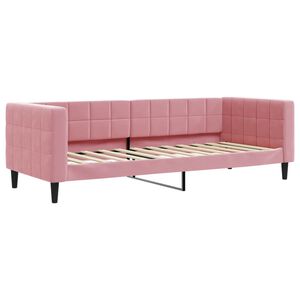 vidaXL Sof&aacute; cama sin colch&oacute;n terciopelo rosa 80x200 cm