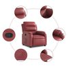 vidaXL Sill&oacute;n reclinable de cuero sint&eacute;tico rojo tinto