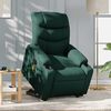 vidaXL Sill&oacute;n masaje el&eacute;ctrico reclinable elevable tela verde oscuro