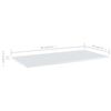 vidaXL Estante estanter&iacute;a 4uds contrachapada blanco brillo 80x20x1,5cm