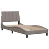 vidaXL Estructura de cama sin colch&oacute;n Hanko tela gris taupe 90x190 cm