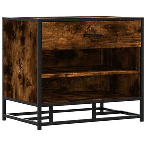 vidaXL Banco zapatero madera de ingenier&iacute;a roble ahumado 60x40x53,5 cm