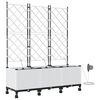 vidaXL Maceta de jard&iacute;n con riego y ruedas 3 uds. Blanco PP