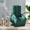 vidaXL Sillón reclinable elevable tela verde oscuro