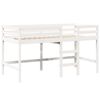 vidaXL Cama alta escalera y techo madera maciza pino blanca 80x200 cm