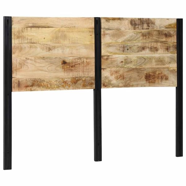 vidaXL Cabecero 140 cm Madera Maciza Mango y Hierro
