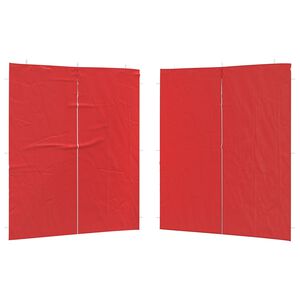vidaXL Panel lateral de tienda para fiestas 2 uds. 200 x 195 cm Rojo