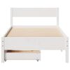 vidaXL Estructura de cama sin colchón madera maciza blanca 90x190 cm