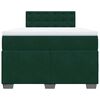 vidaXL Cama box spring con colch&oacute;n terciopelo verde oscuro 120x200 cm