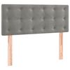 vidaXL Cama box spring colch&oacute;n y LED terciopelo gris claro 90x190 cm